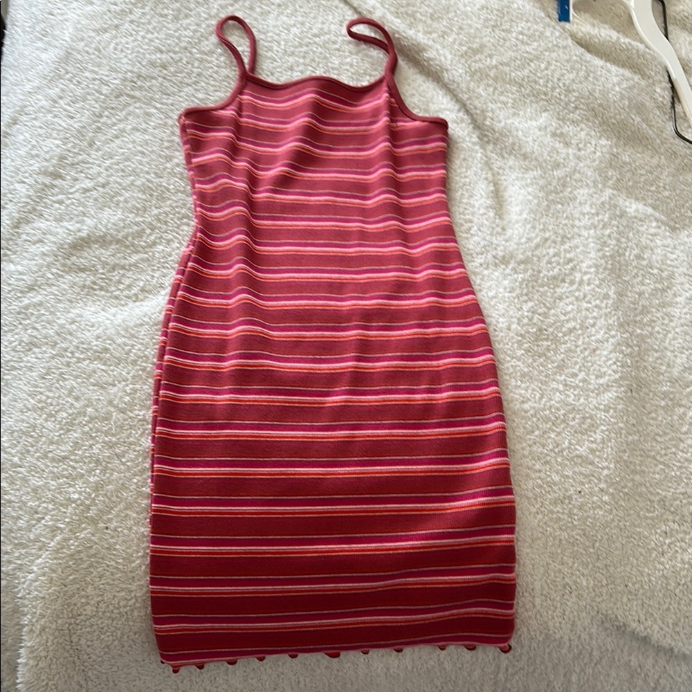 Striped Pink Dress XS